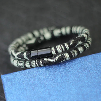 Mens Bohemia Rope Adventure Survival Bracelet