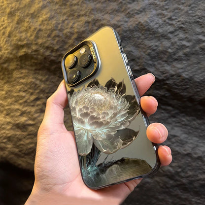 Luxury Lotus Flower Anti Drop Armour Case For iPhone 16 15 14 13