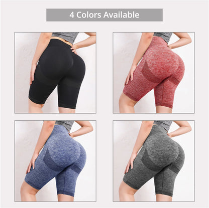 Womens Butt Lifting Yoga Shorts Elastic High Waist