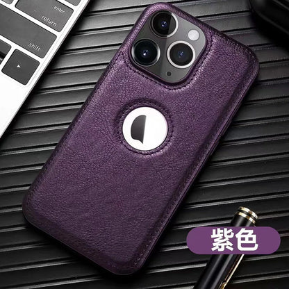 Luxury Leather Phone Case for iPhone 16 15 14 13 12 Pro Max Plus