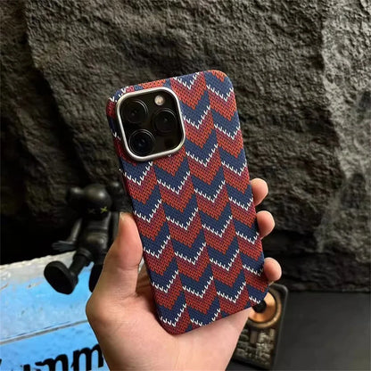 Carbon Fiber Braided Texture Phone Case For iPhone 16 15 14 13 Pro Max