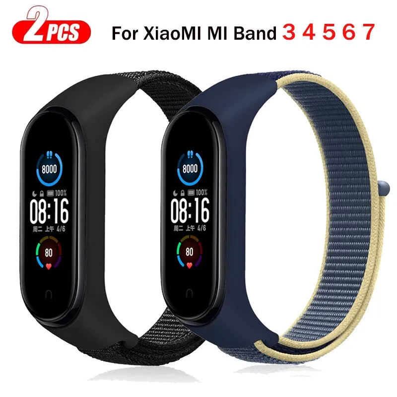 Nylon Strap For Xiaomi Mi Band 7 6 5 4 3 Bracelet Watchband