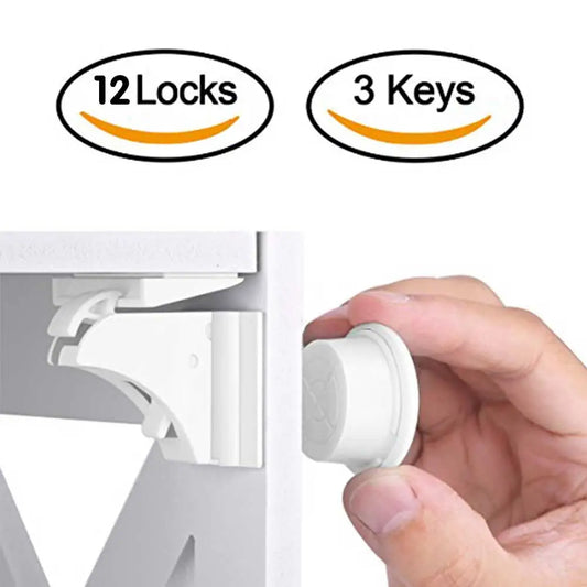 Magnetic Child Lock Children Protection Baby Safety Lock Drawer Latch