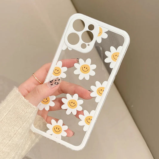 Daisy Flowers Phone Case For iPhone 16 15 14 Pro Max