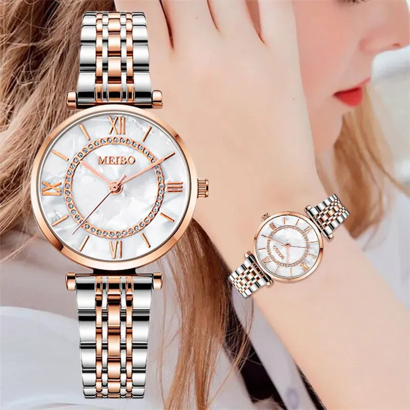 Womens Quartz Watch Stainless Steel HQ8016