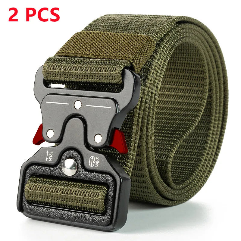 Mens Tactical Belt Quick Release Outdoor Military Belt Soft Nylon