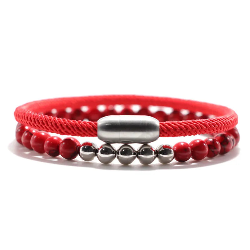 Mens Bracelet Lucky Red Thread Magnet Bracelets