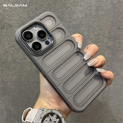 Luxury Heat Dissipation Breathable Hole Case For iPhone 16 15 14 13 12