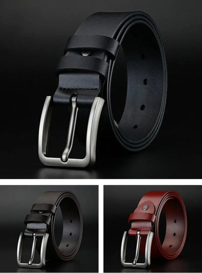 Mens Alloy Square Pin Buckle Belts Pu Leather