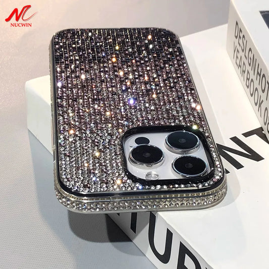 Full Shinny Diamond Bumper Frame Case for iPhone 15 14 13 12 11