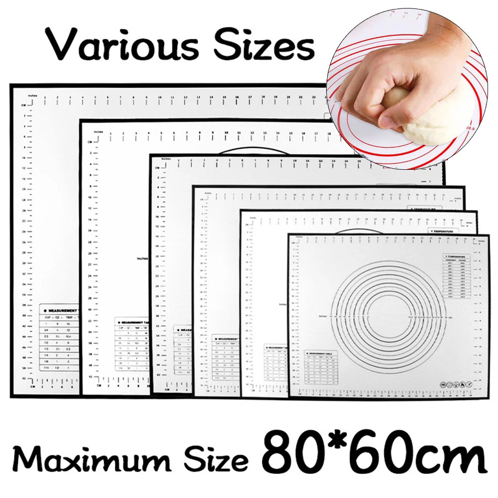 Fiberglass Silicone Baking Mat Large Kneading Pad Nonstick Surface