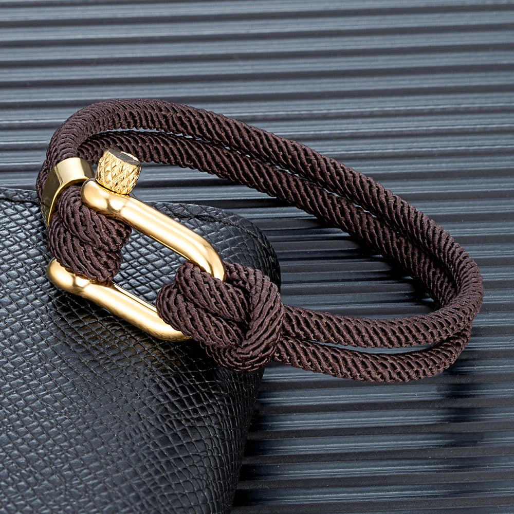 Double Strand Nautical Rope Bracelets for Men Women Handmade