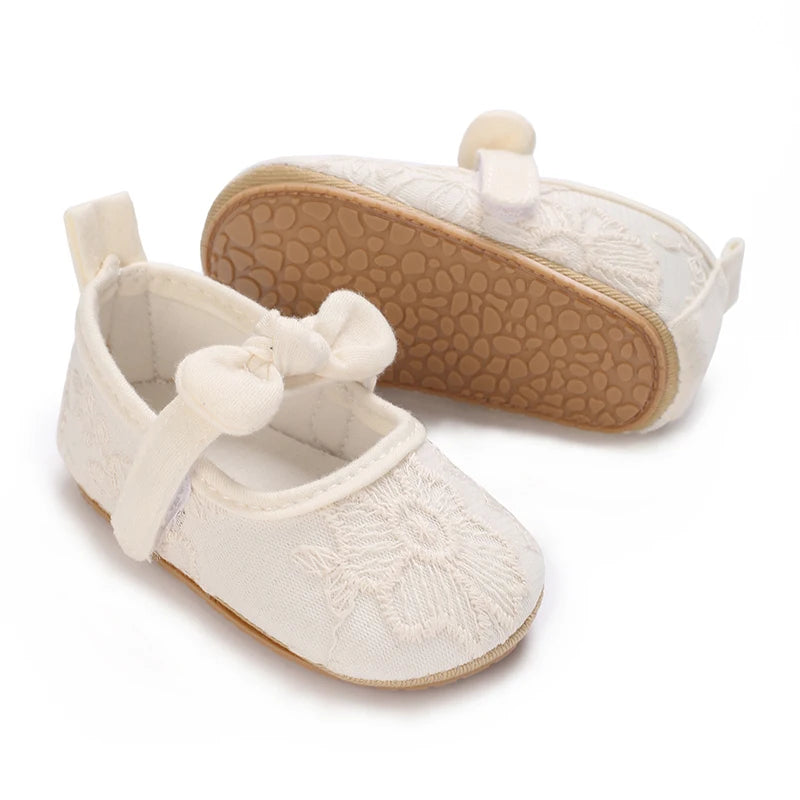 Cute White Lace Baby Girl Princess shoes Baby Moccasins Moccs Shoes