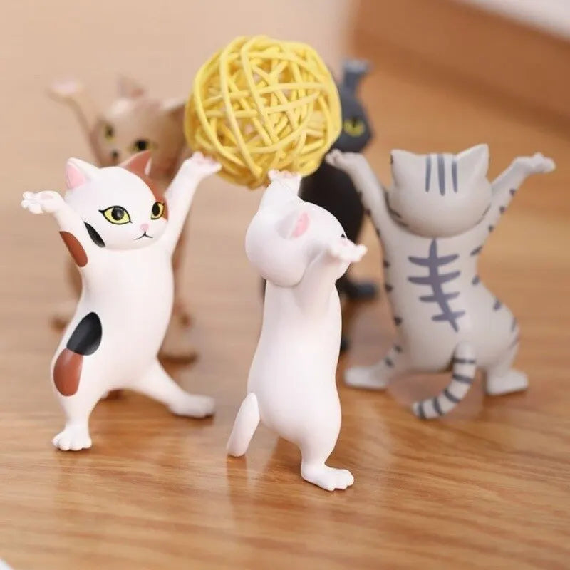 5 Models Dancing Cat Figure Decoration Cat Capsule Toy Doll Cake Decoration