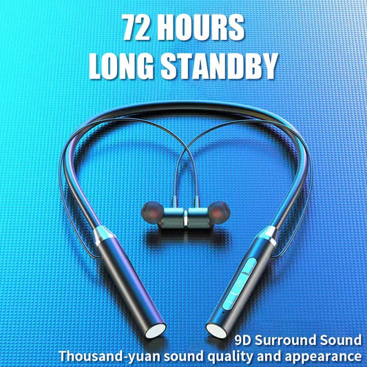 Wireless Bluetooth Headset Neck Type Stereo Noise Reduction