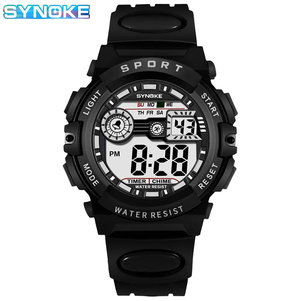 SYNOKE Men Student Digital Watch Waterproof Multifunction