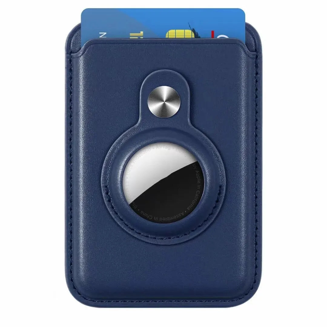 Magnetic Card Holder Wallet Built in AirTag Pocket for MagSafe for iPhone