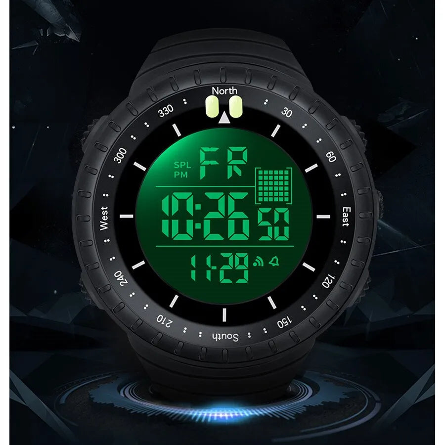 SYNOKE Mens Digital Watch Sports Multifunctional Waterproof