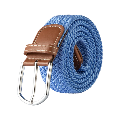 Unisex Casual Knitted Pin Buckle Jeans Belt Woven Canvas Elastic Expandable