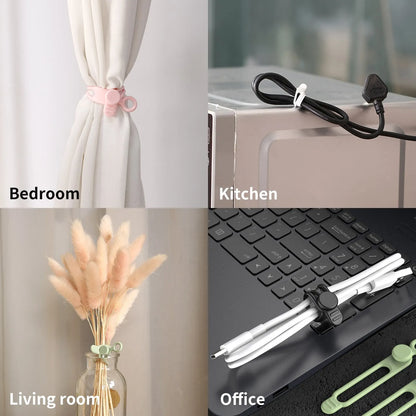 Silicone Cable Ties Cord Organizer Reusable