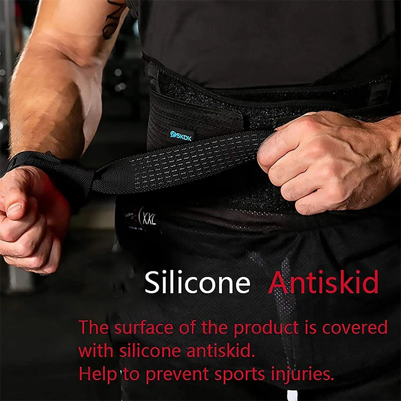 Weightlifting Straps Anti Slip Silicone Lifting Wrist Straps