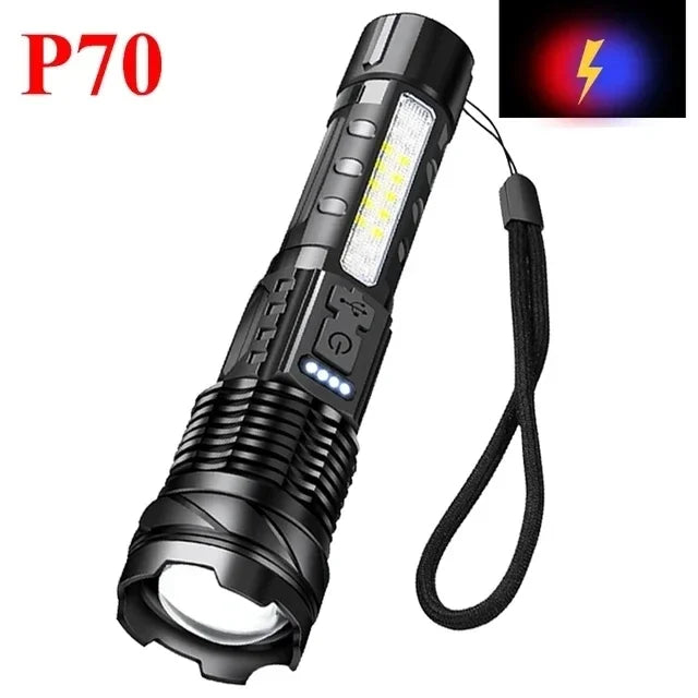 30W P50 COB Strong Light Flashlight Rechargeable Bright LED Lamp