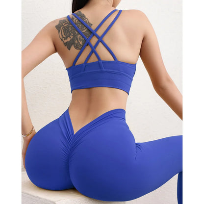 Womens Seamless Solid Leggings Knitted High Waist Sports Leggings