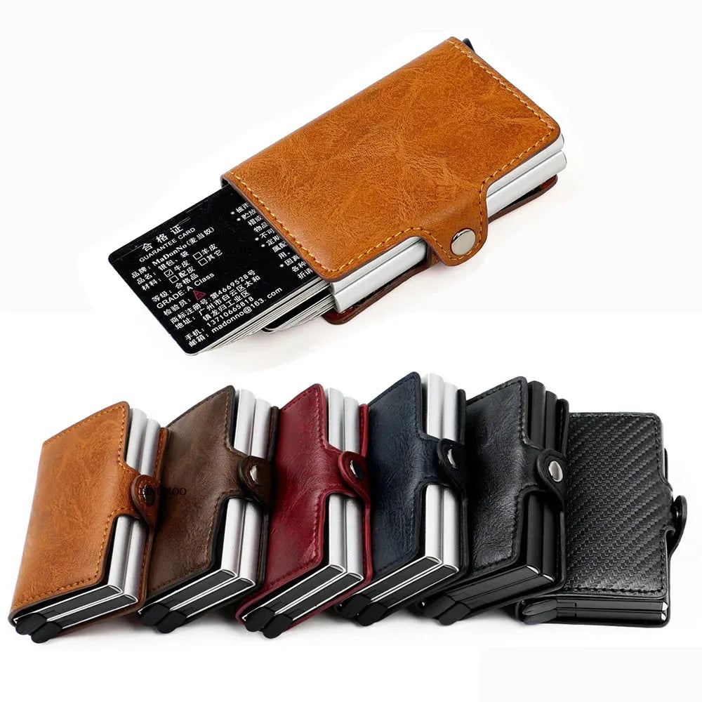 RFID Mens Wallet ID Card Holder Leather Money Clip