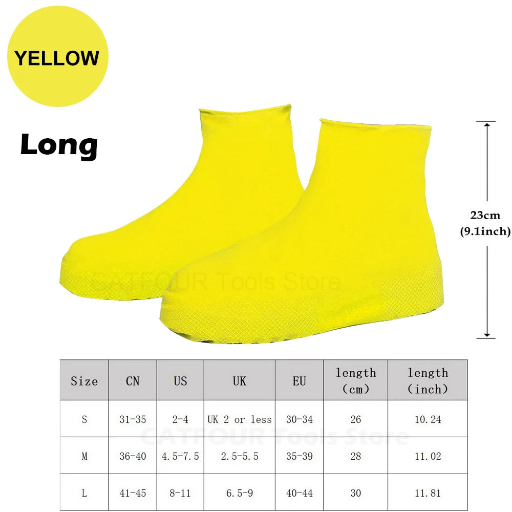 Waterproof Silicone Rain Shoe Covers Reusable Non Slip