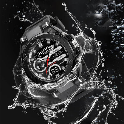 Mens Watch Wateproof LED Stopwatches Alarm Multifunctional Wristwatch