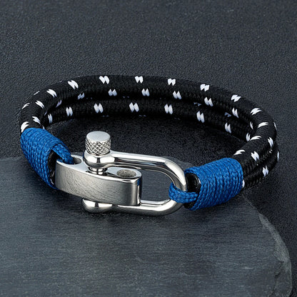 Nautical Style Double Strand Rope With Stainless Steel Shackle Clasp