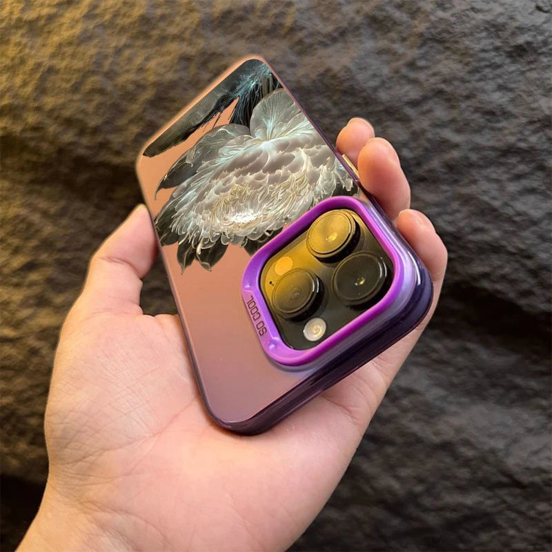 Luxury Lotus Flower Anti Drop Armour Case For iPhone 16 15 14 13