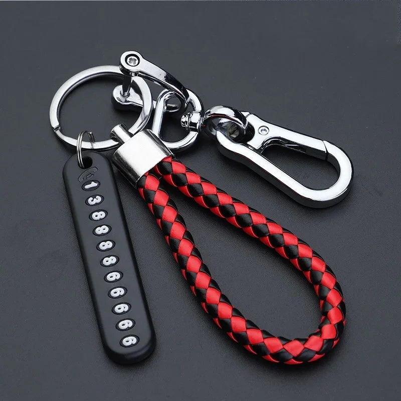 Anti Lost Car Keychain Phone Number Card Keyring