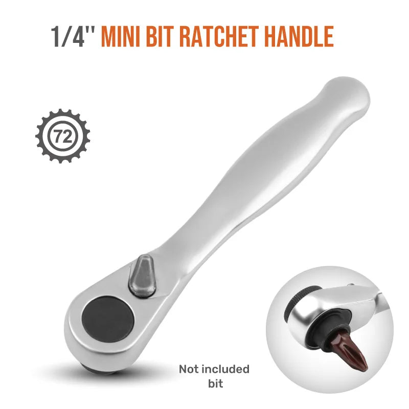 Mini treble 1/4 Ratchet Wrench Double Ended Quick Socket Ratchet Wrench