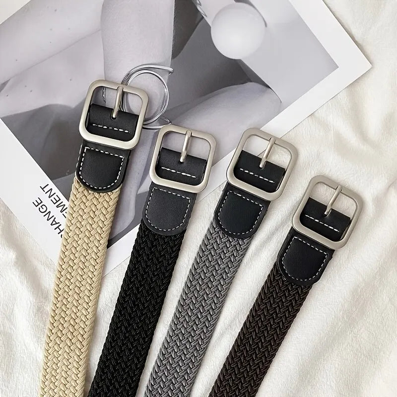 Womens Belt Woven Elastic Outdoor Sports Unisex Belt