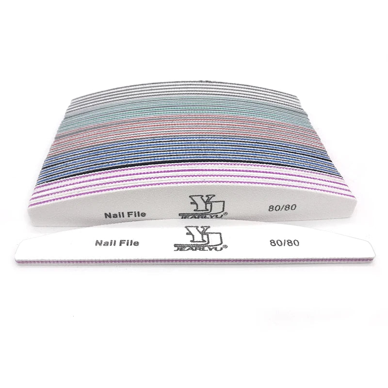 5pcs Nail File Mix Color Limas Grit Professional Sandpaper Cuticle Remover