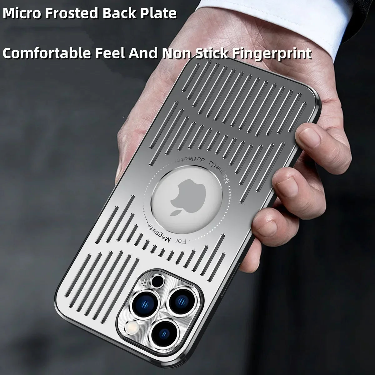 Fashion Metal Heat Dissipation Magnetic Magsafe Case for iPhone 15 14 13 12