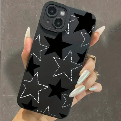 Five Pointed Star Protective Phone Case For iPhone 15 14 13 12 Pro Max