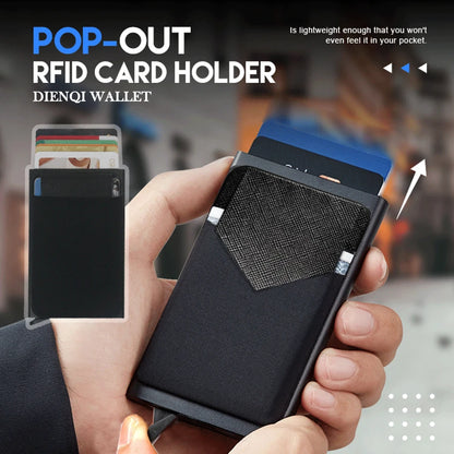 Multi Bank Credit Card Holder Mens RFID Slim Thin Wallet