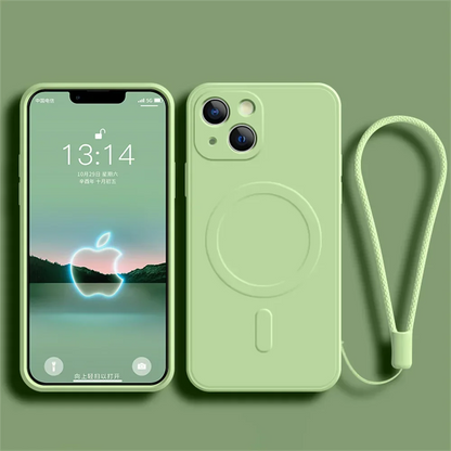 Liquid Silicone Case For iPhone 16 15 14 Pro Max Magnetic Wireless Charging