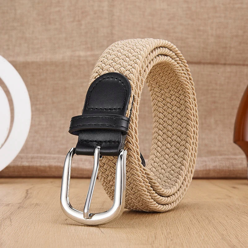 Mens Casual Woven Elastic Belt For Outdoor Rock Climbing Training