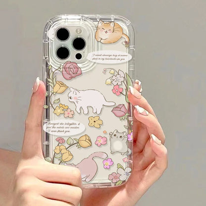 Flower Phone Case For iPhone 16 15 Aesthetic Floral Cute Cover