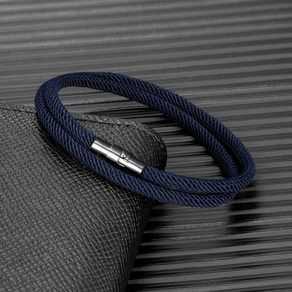 Minimalist Double Layer Rope Magnet Clasp Bracelet for Men Women