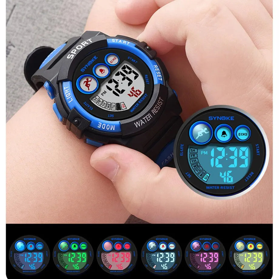 SYNOKE Sport Watch For Kids Colorful 50M Waterproof