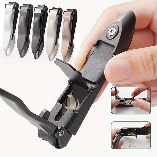 Nail Clippers for Men with Catcher Sharp Self Collecting Nail Cutters