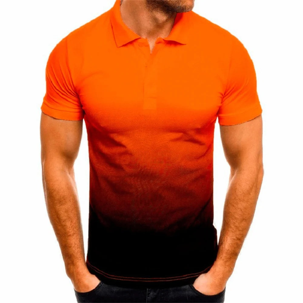 Mens Polo Shirt Short Sleeve Polo Shirts Contrast Color