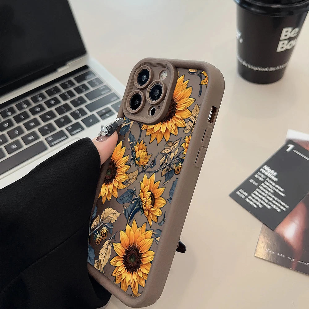 Flower Printed Phone Case For iPhone 15 14 13