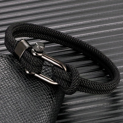 Trendy Unisex Marine Sailor Rope Nautical Survival Shackle Bracelet