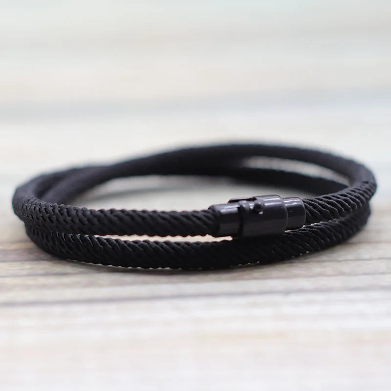 Minimalist Mens Rope Bracelet Double Layer Survival Bracelets