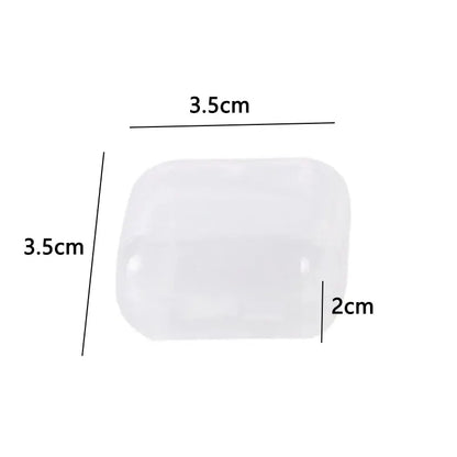 Mini Plastic Jewelry Storage Box Square Transparent Flip Portable